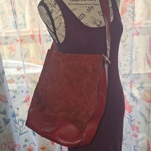 Rag & Bone  Burgundy Suede Bucket Bag